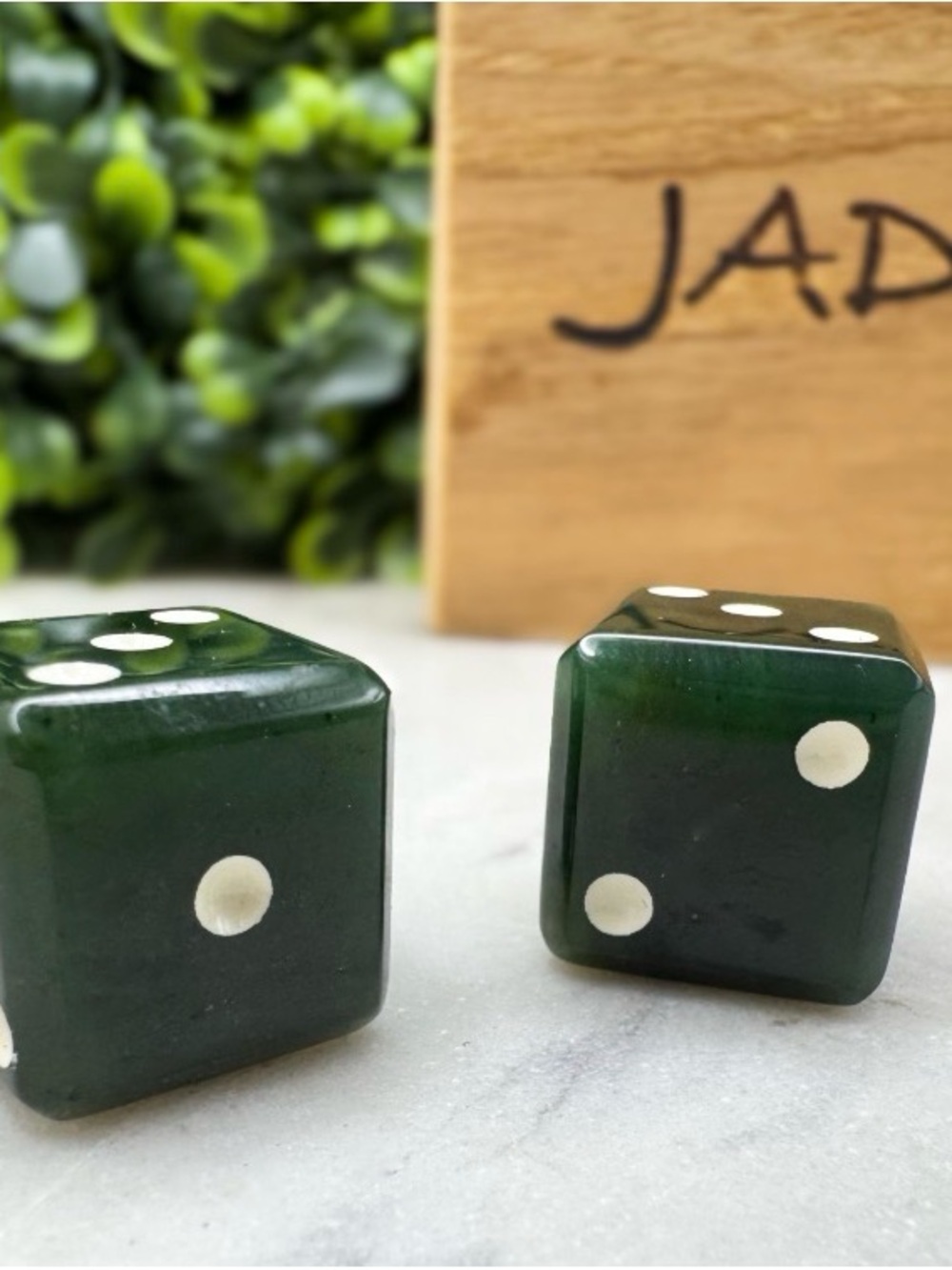 Genuine British Columbia Nephrite Jade Dice (T26)